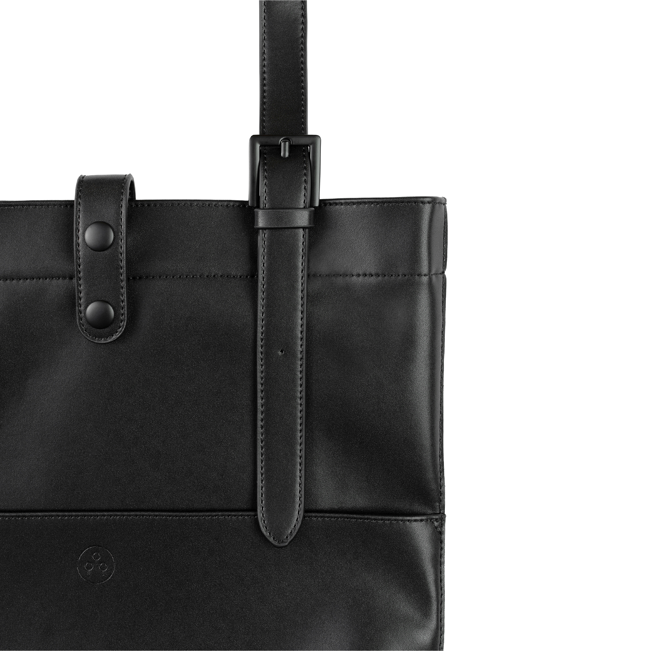 KIWEE Tote Bag skulderveske 6,5 L svart skinn