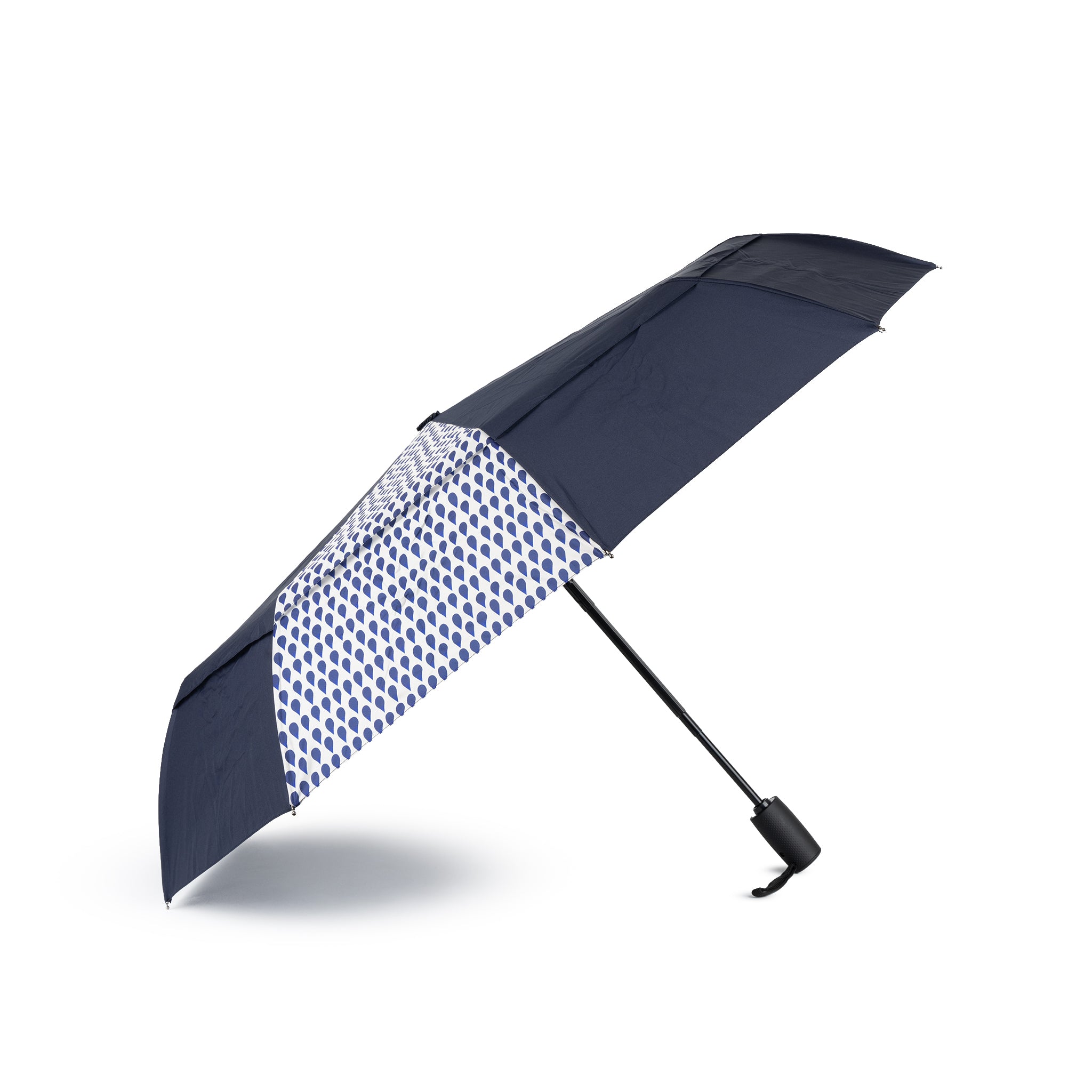 Roka London Waterloo Medium paraply denim rain vindtett