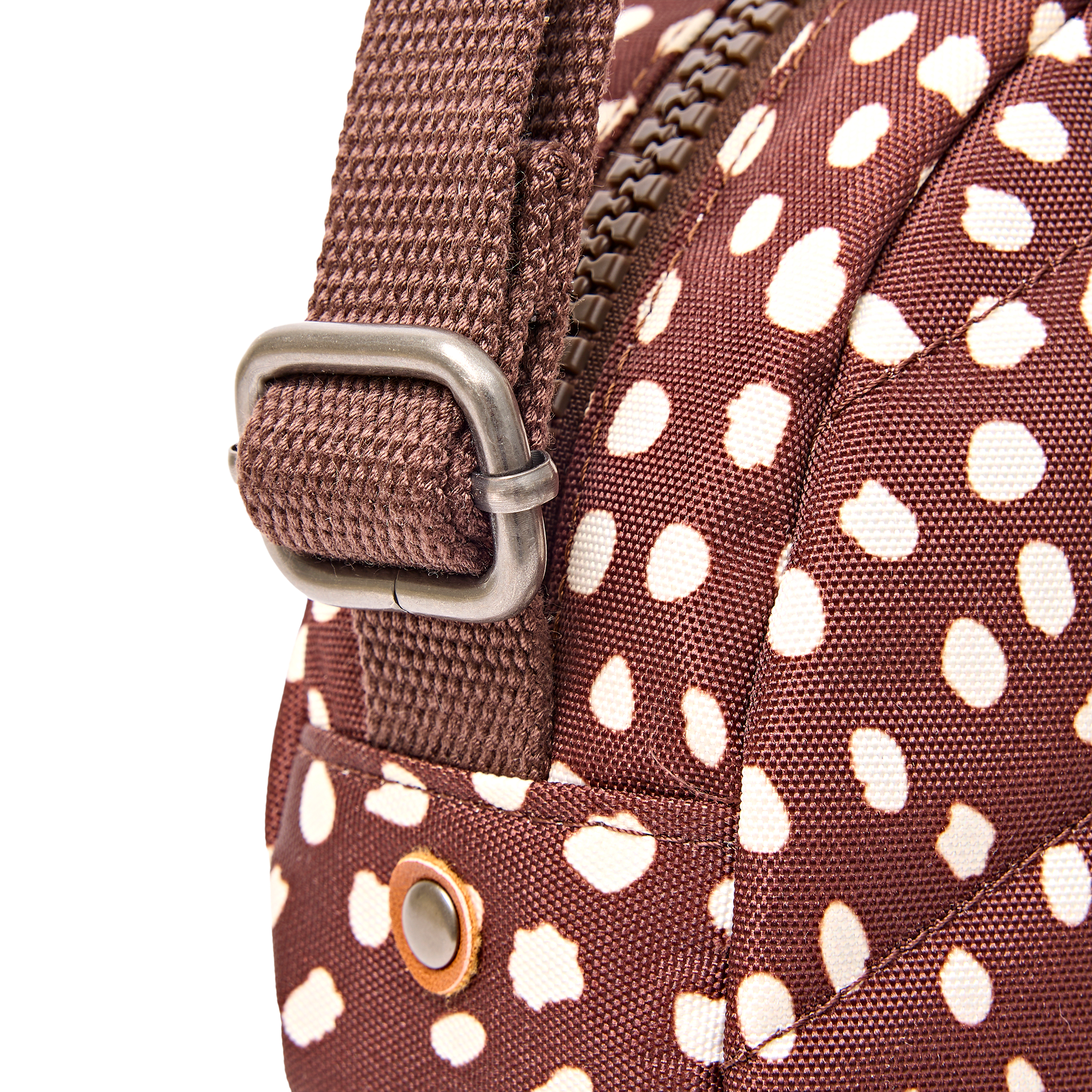 Roka London Paddington skulderveske Small Brown Dot 4,1 liter
