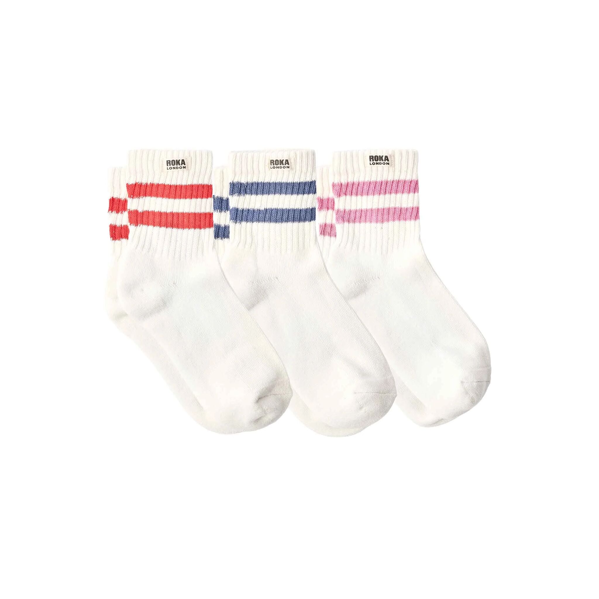 Roka London Windsor sokker retro 5-pakning stripete