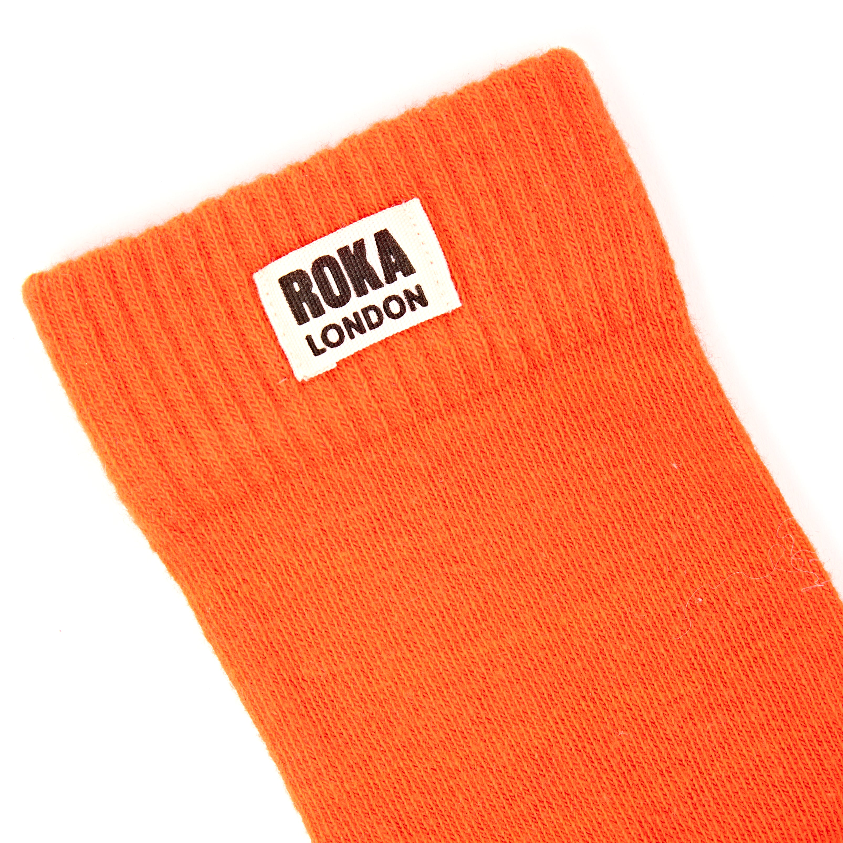 Roka London Wimbledon Jaffa Orange sokker dame bomull