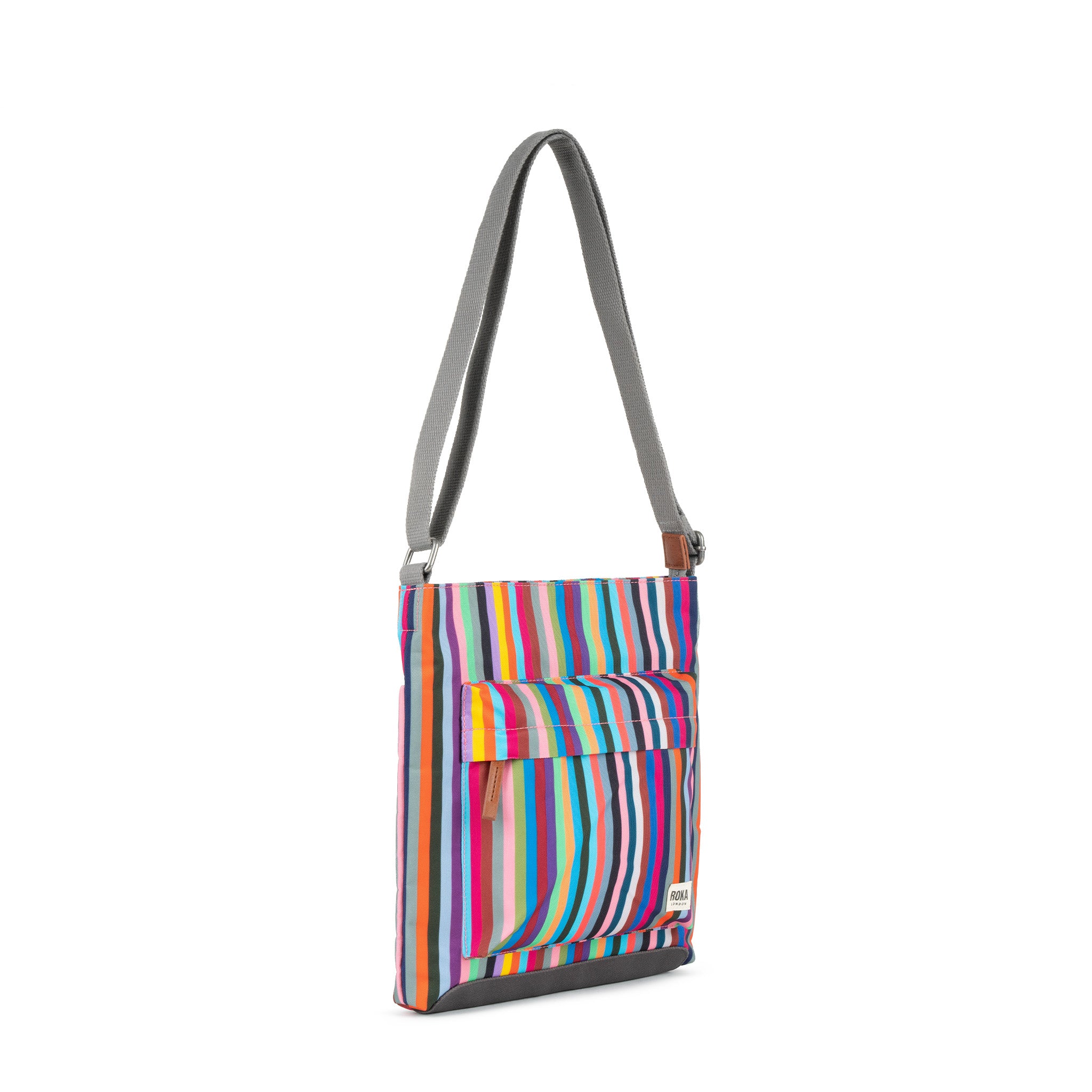 Roka London Kennington skulderveske Multi Stripe Medium 2,7 liter