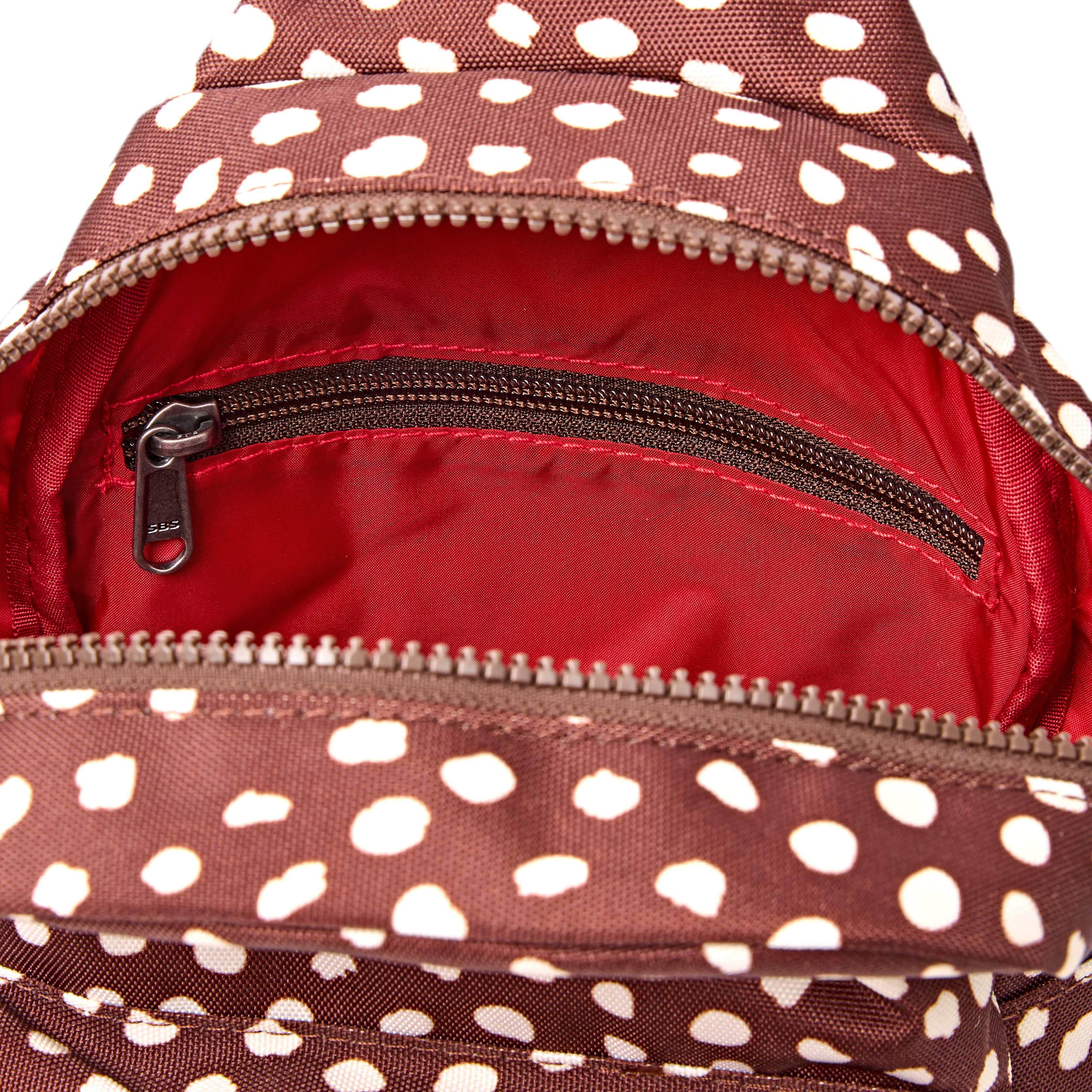 Roka London Willesden B skulderveske large brown dot