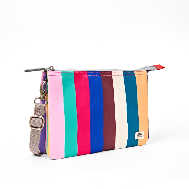 Roka London Carnaby XL crossbody wide multi stripe
