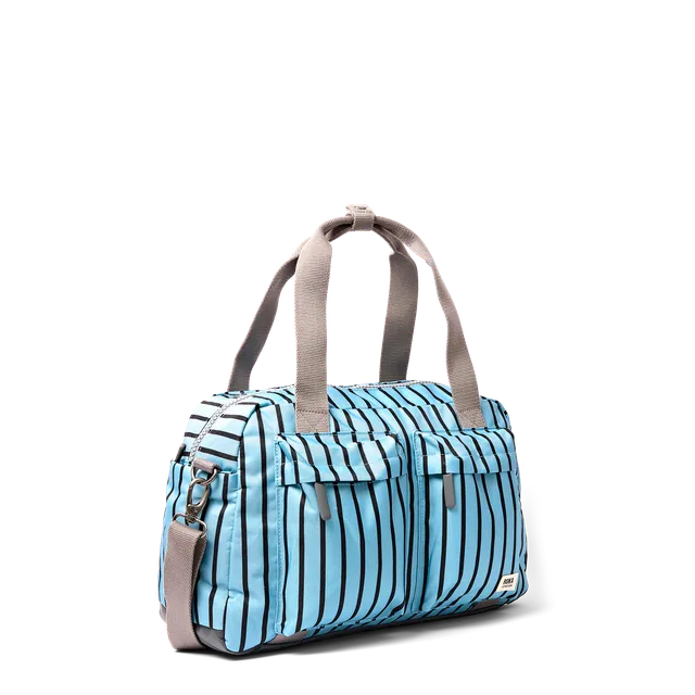 Roka London Gatwick Carry-On duffelbag blue stripe