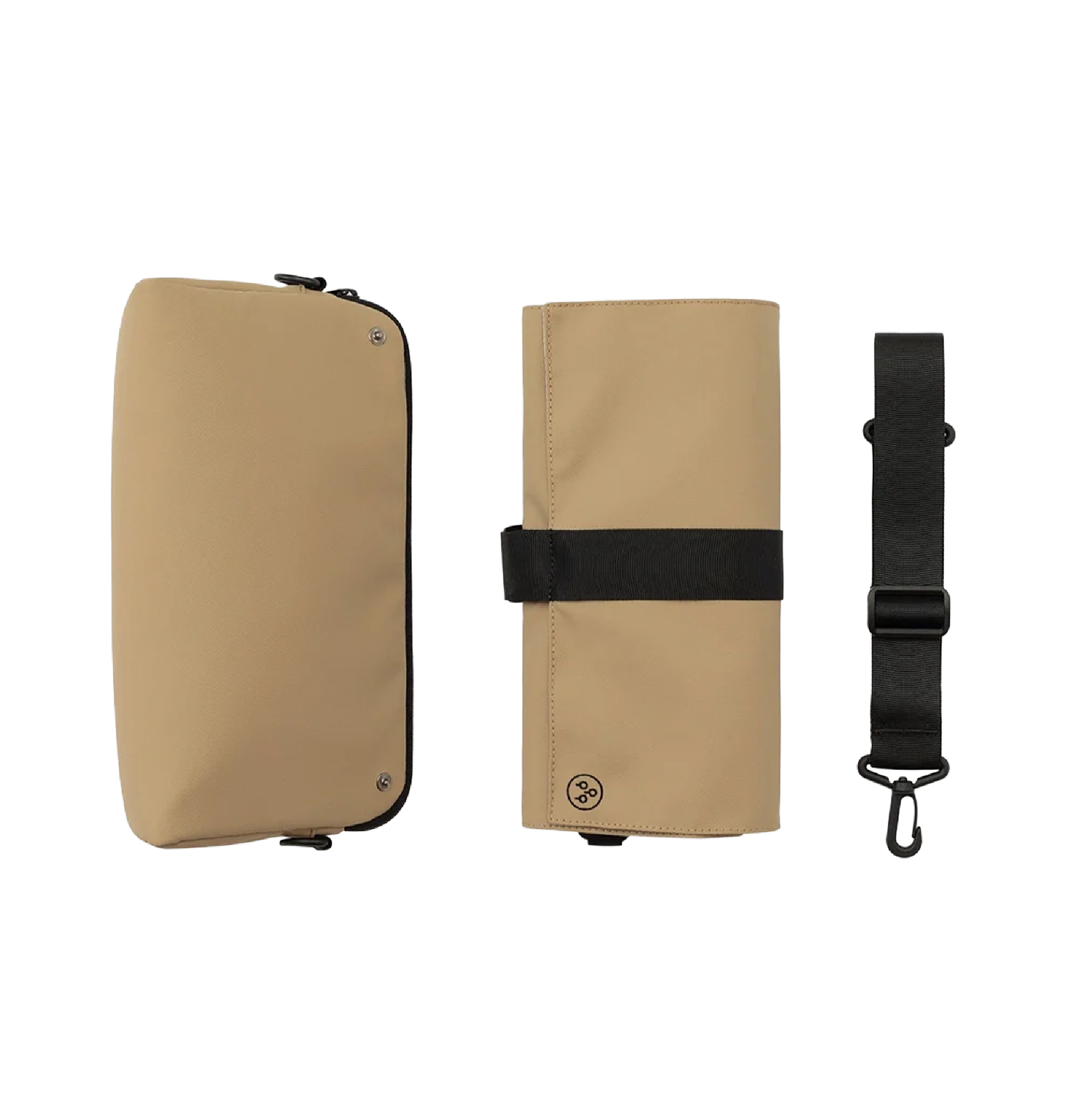 KIWEE Triangle Sling skulderveske Tan 3 liter vannavvisende