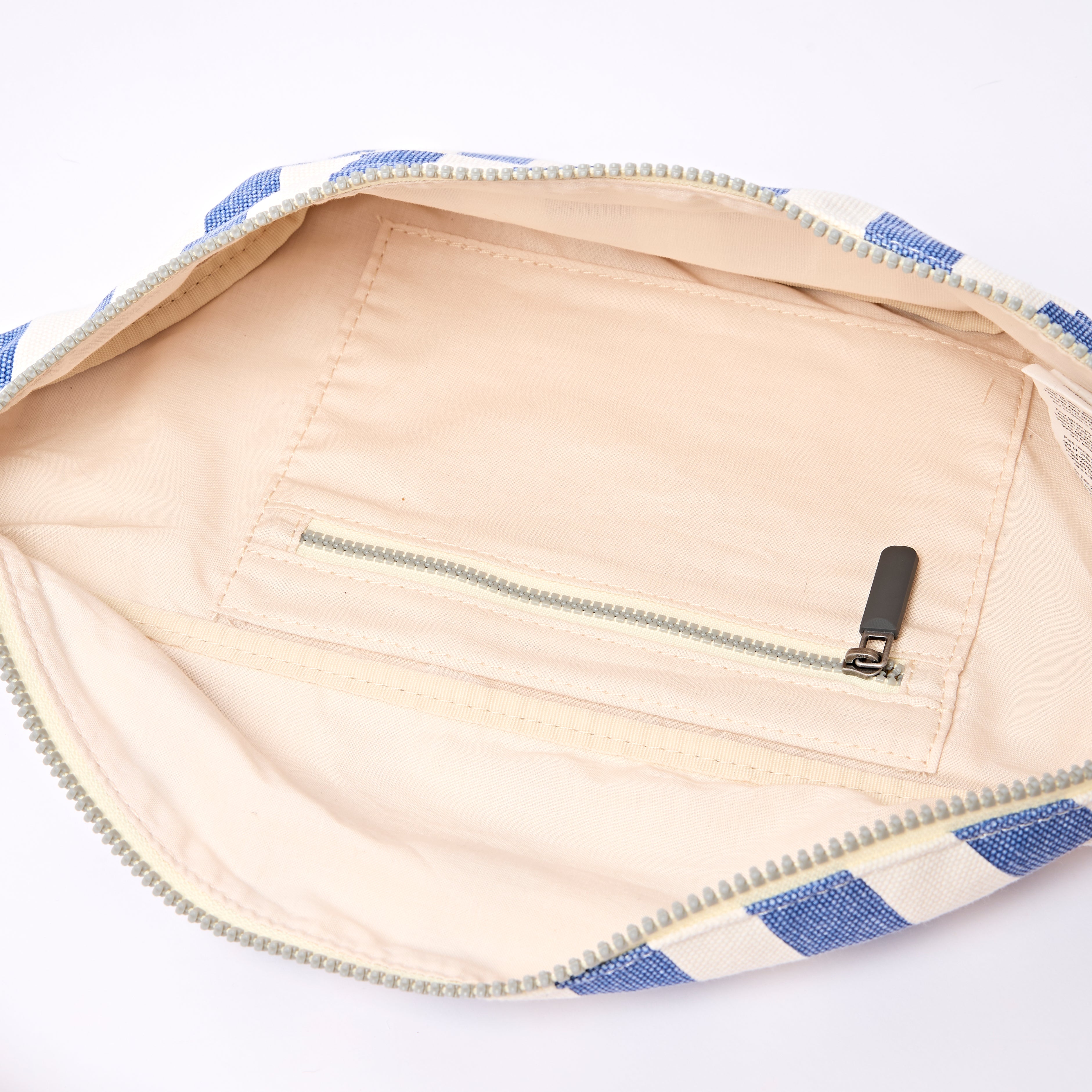 Roka London Mill Hill crossbody small denim stripe 3,7 liter