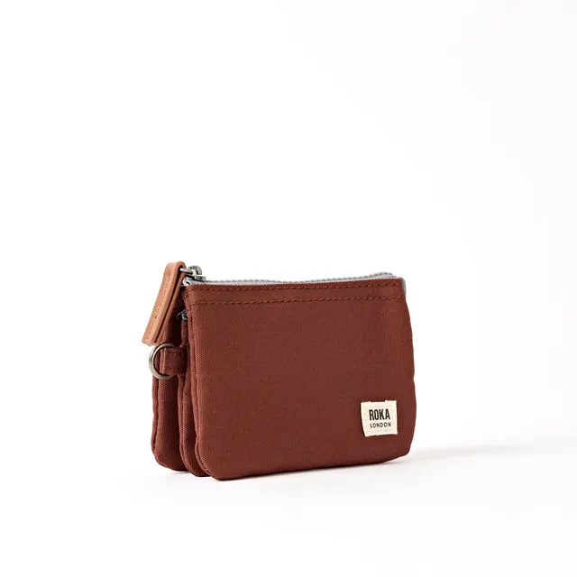 Roka London Carnaby lommebok Small Henna resirkulert canvas