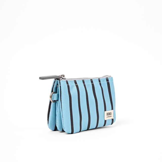 Roka London Carnaby Small lommebok blå stripe 0,2 liter vanntett