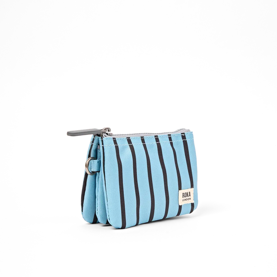 Roka London Carnaby Small lommebok blå stripe 0,2 liter vanntett