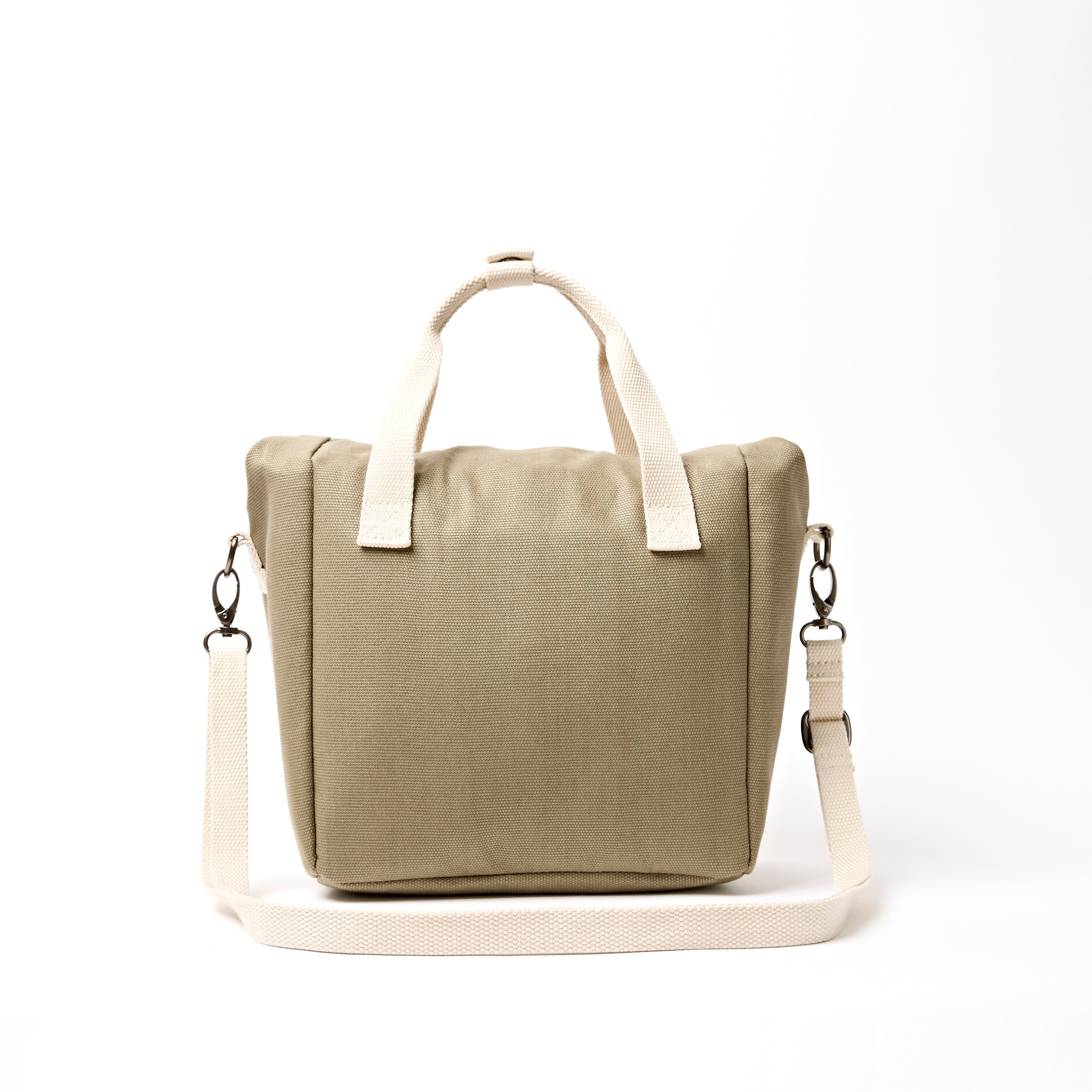 Roka London Hampstead lunsjveske Taupe isolert 7,4L