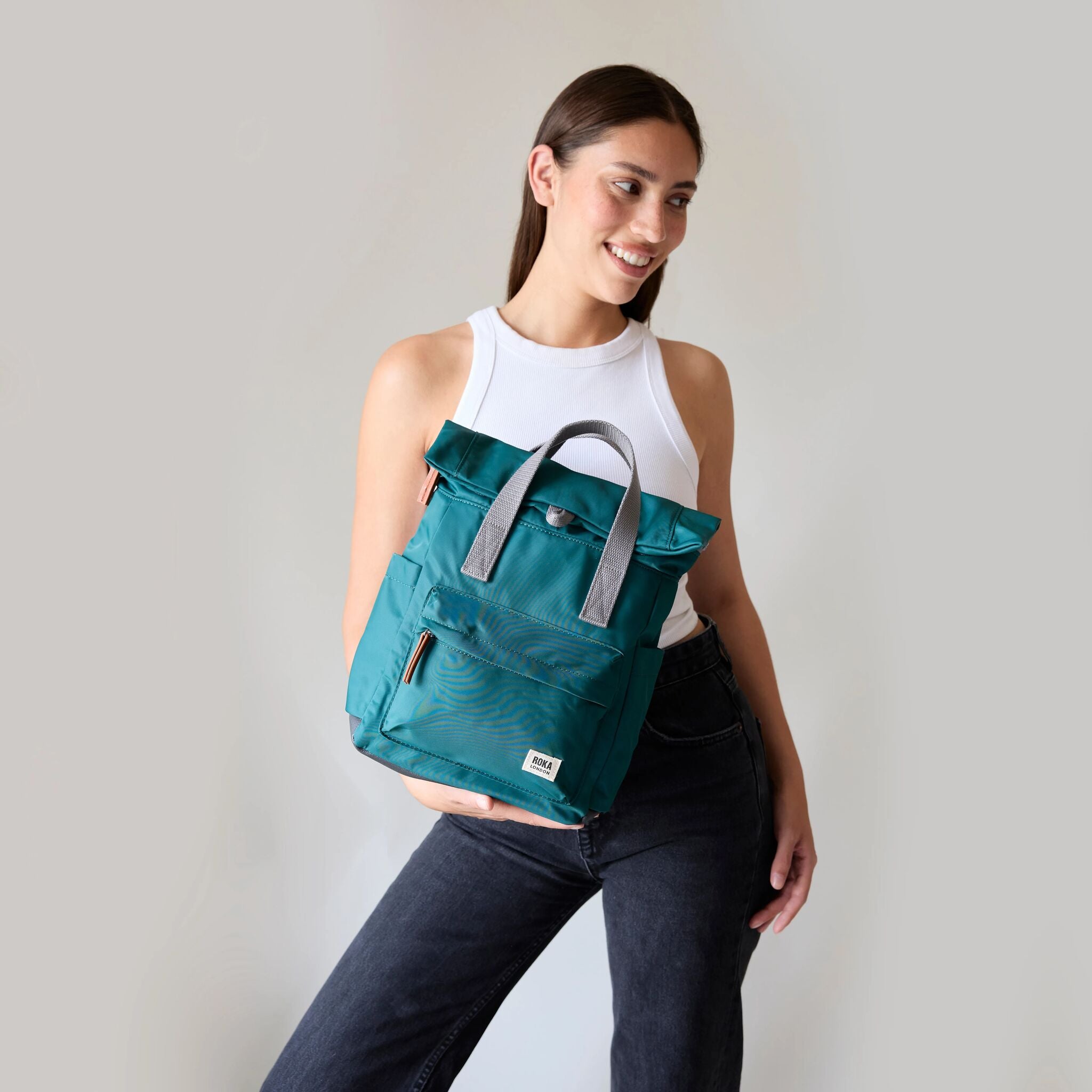 Roka London Canfield Burnt Orange ryggsekk small 9,8 l