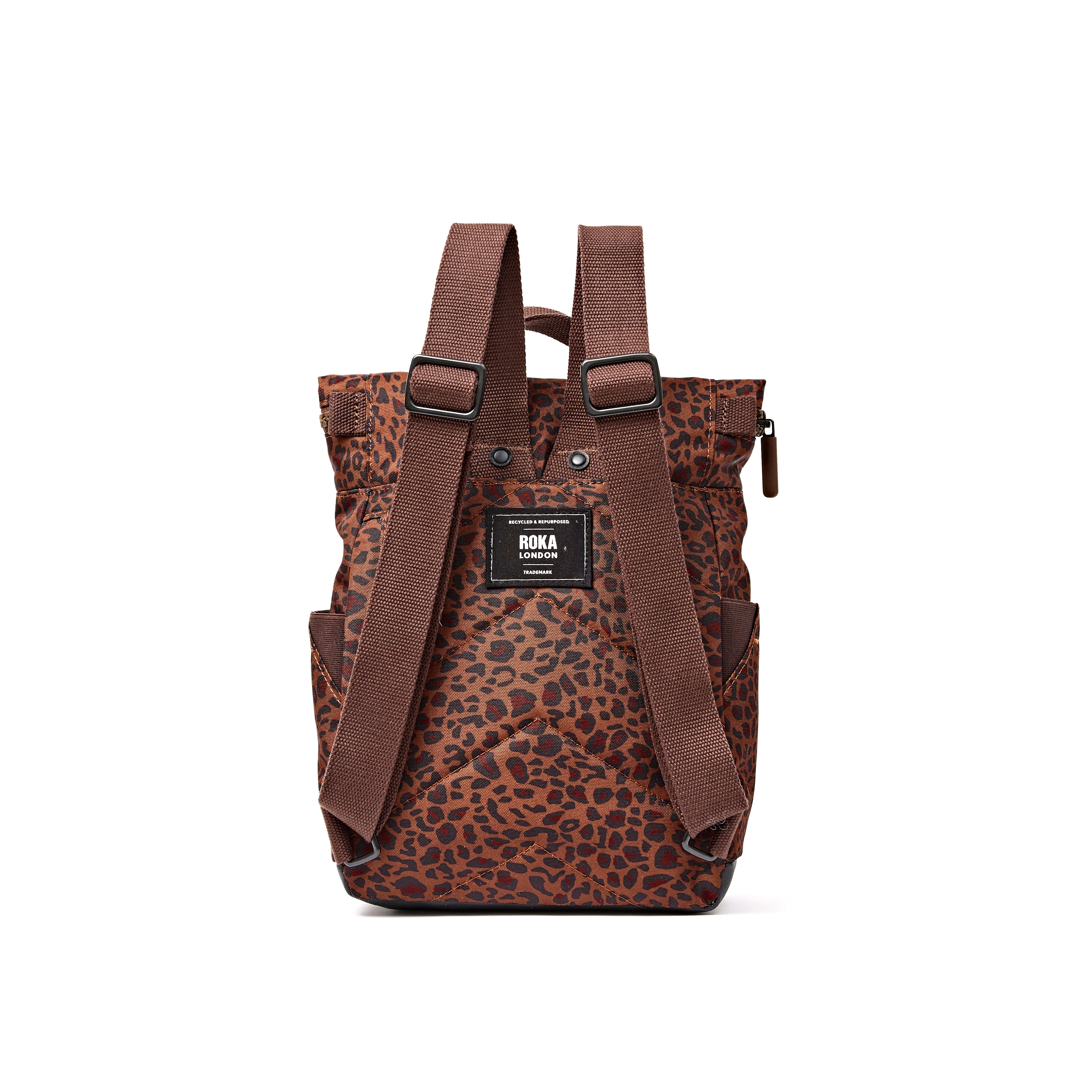 Roka London Canfield Roll Top ryggsekk Mini Leopard Small værbestandig
