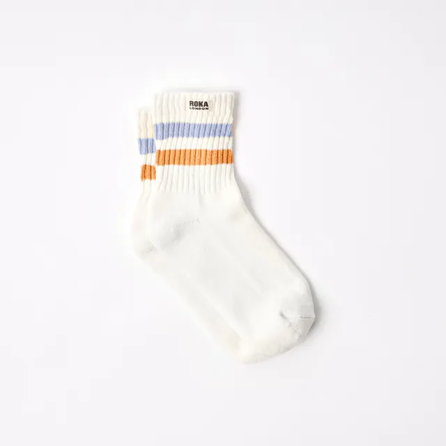 Roka London Windsor sokker dame 36-42 stripete bomull