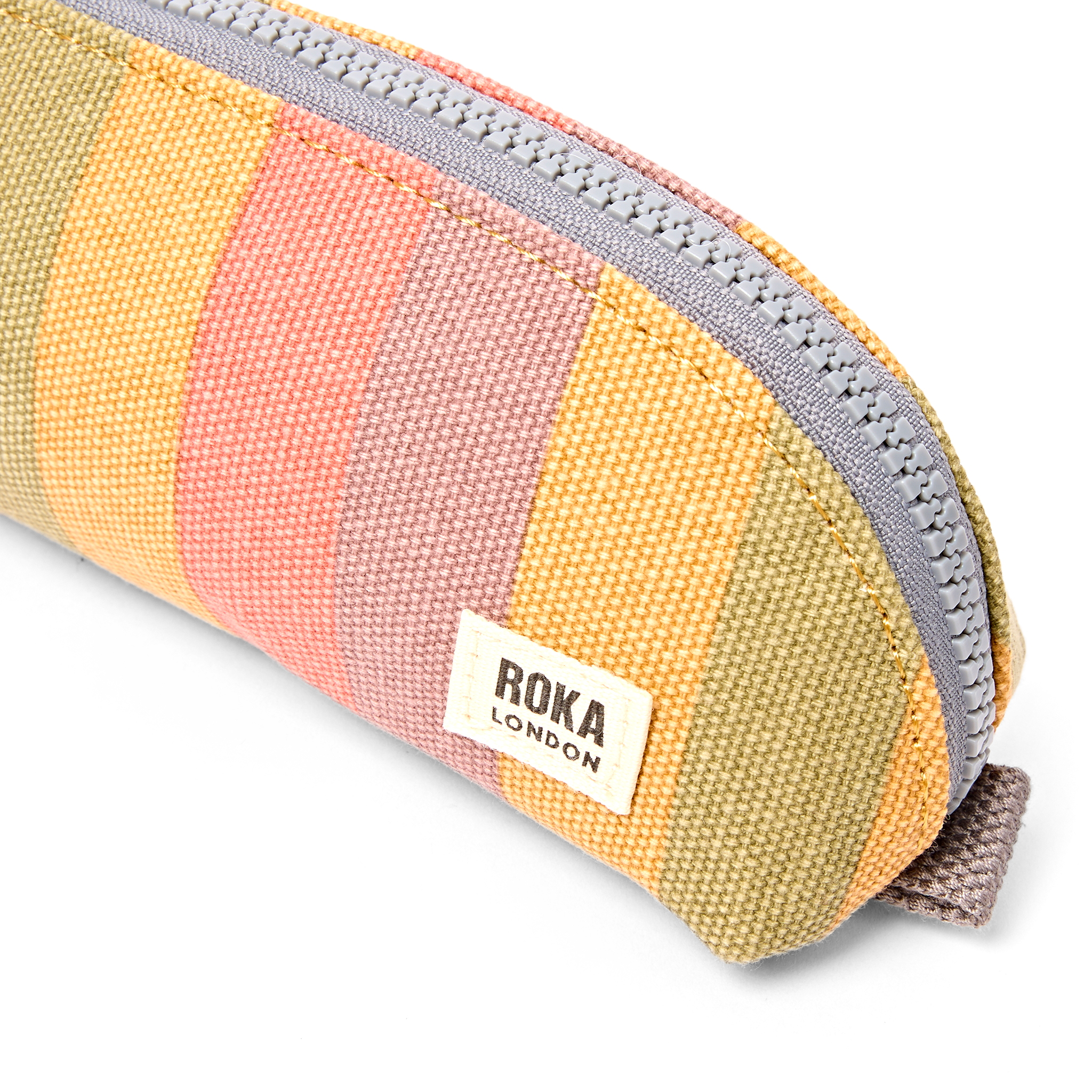 Roka London Tate Pouch mappe faded multi stripe small bomull