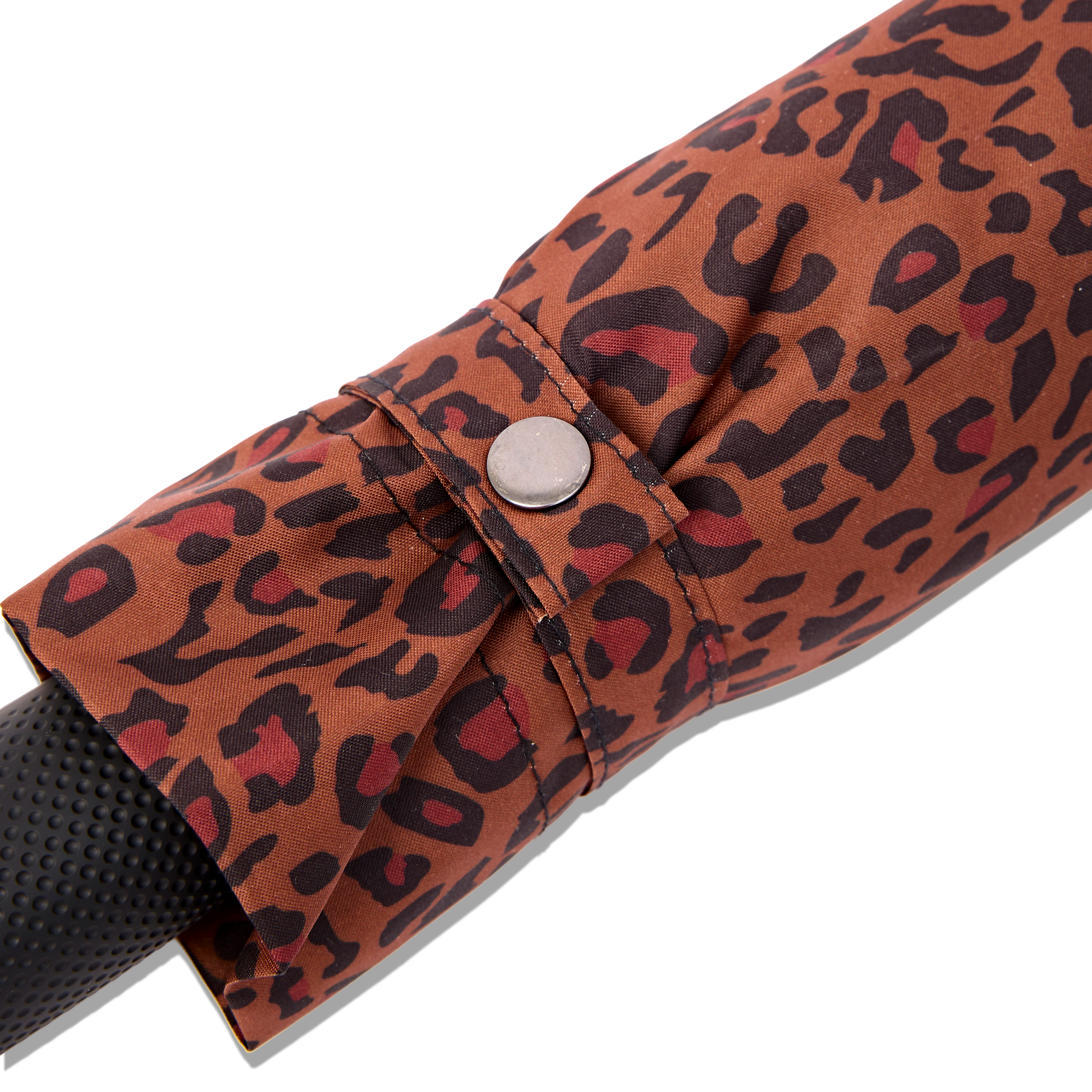 Roka London Waterloo paraply brown mini leopard Medium