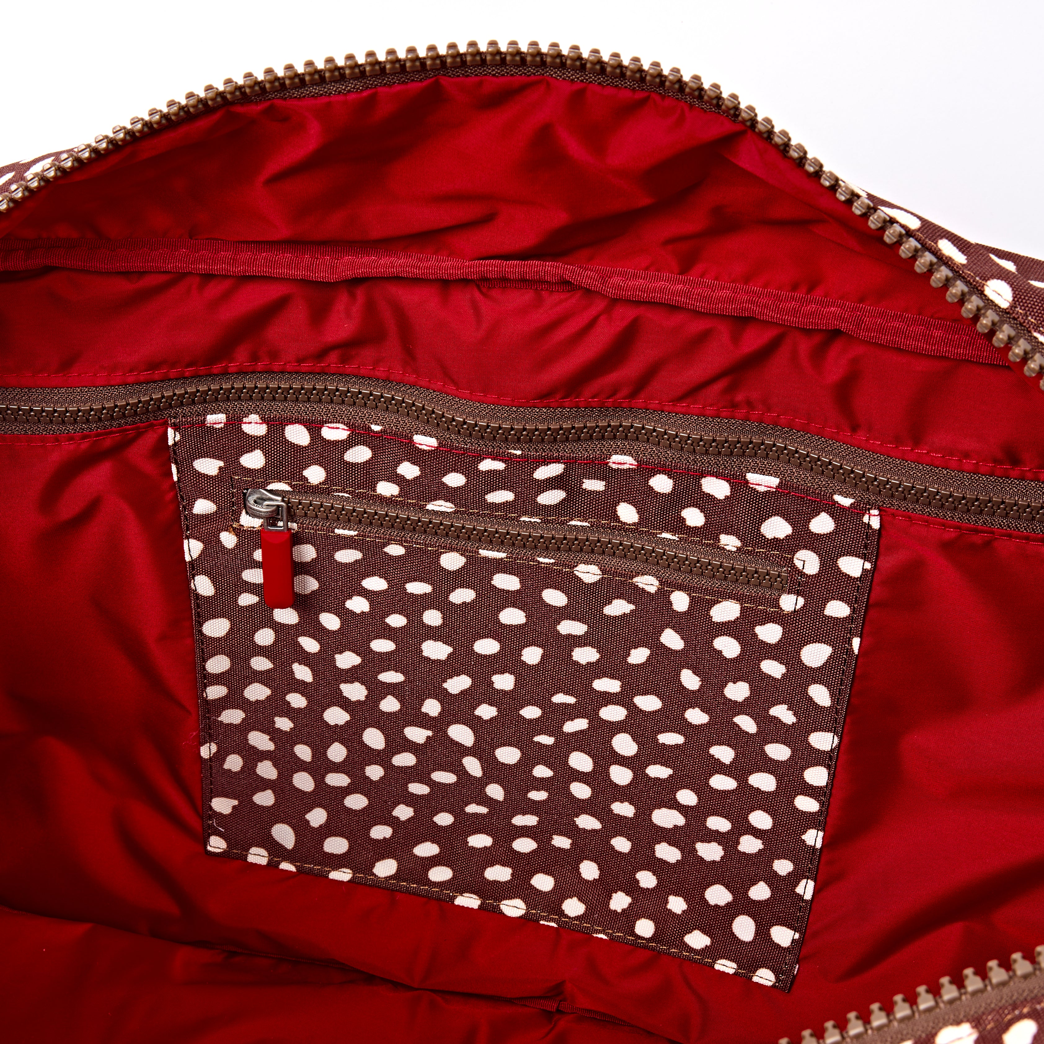 Roka London Gatwick duffelbag brown dot small vanntett