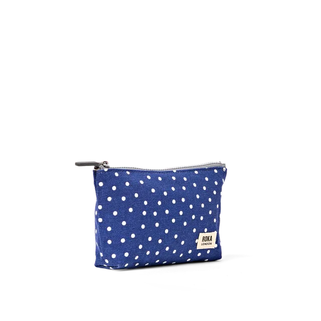 Roka London Maida Vale mappe Navy Polka 1,2 liter bomull