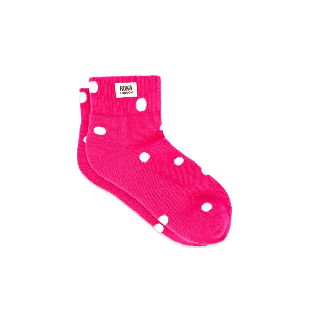 Roka London Wembley ankelsokker pink dot 36–42