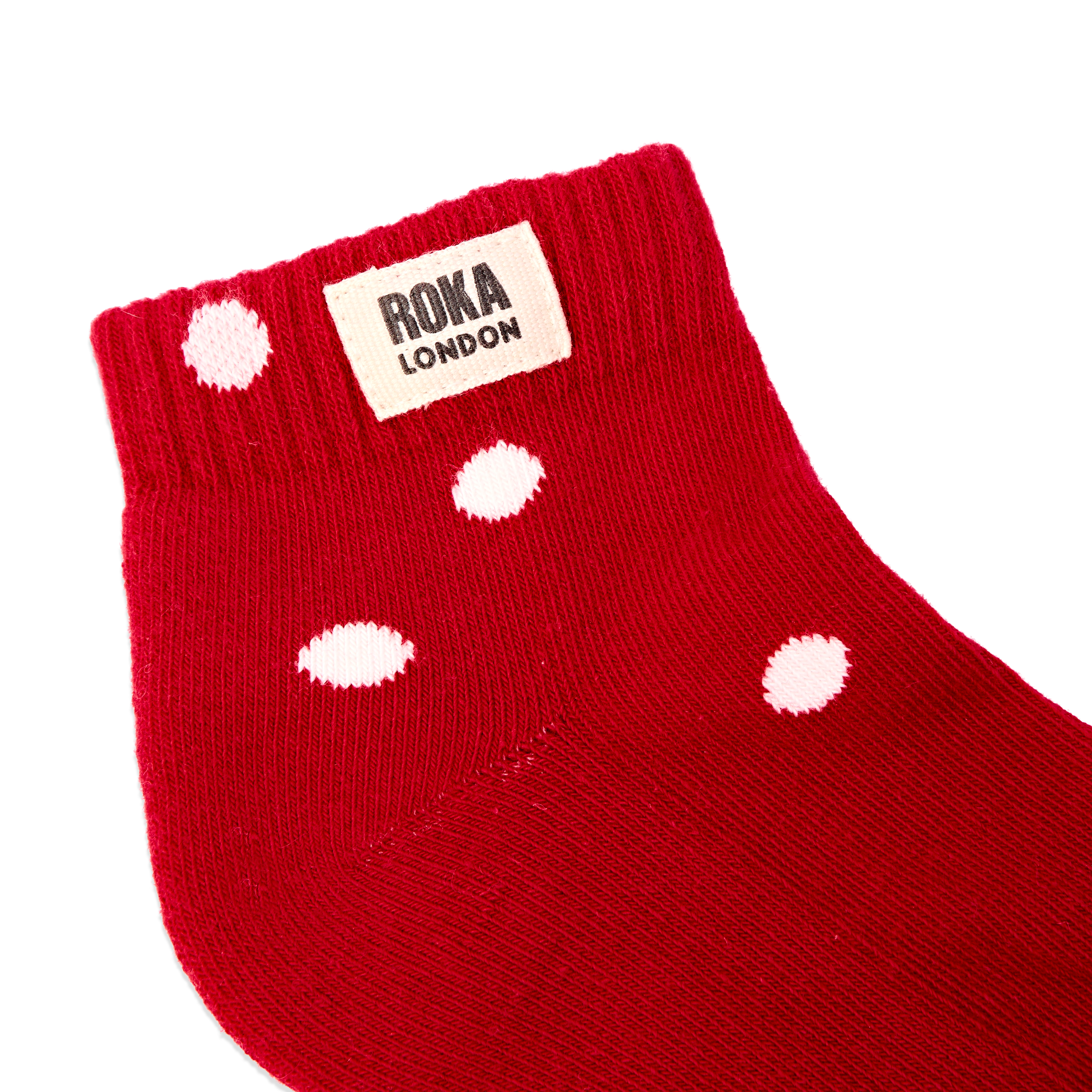 Roka London Wembley ankelsokker barn scarlet dot økologisk
