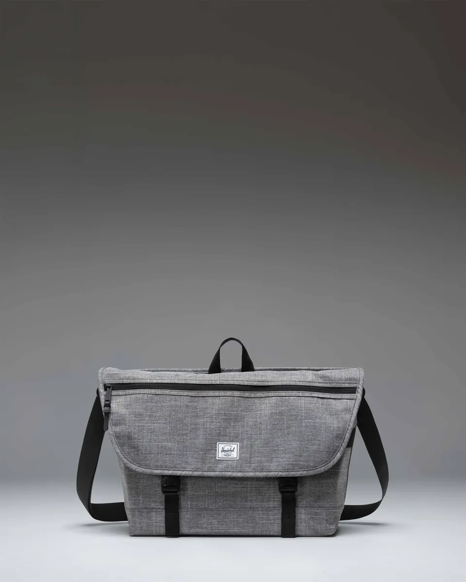 Herschel Cove Messenger skulderveske Raven Crosshatch laptop