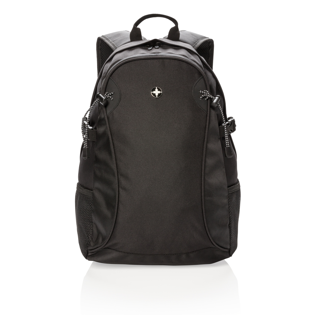 Swiss Peak friluftssekk ryggsekk svart polyester