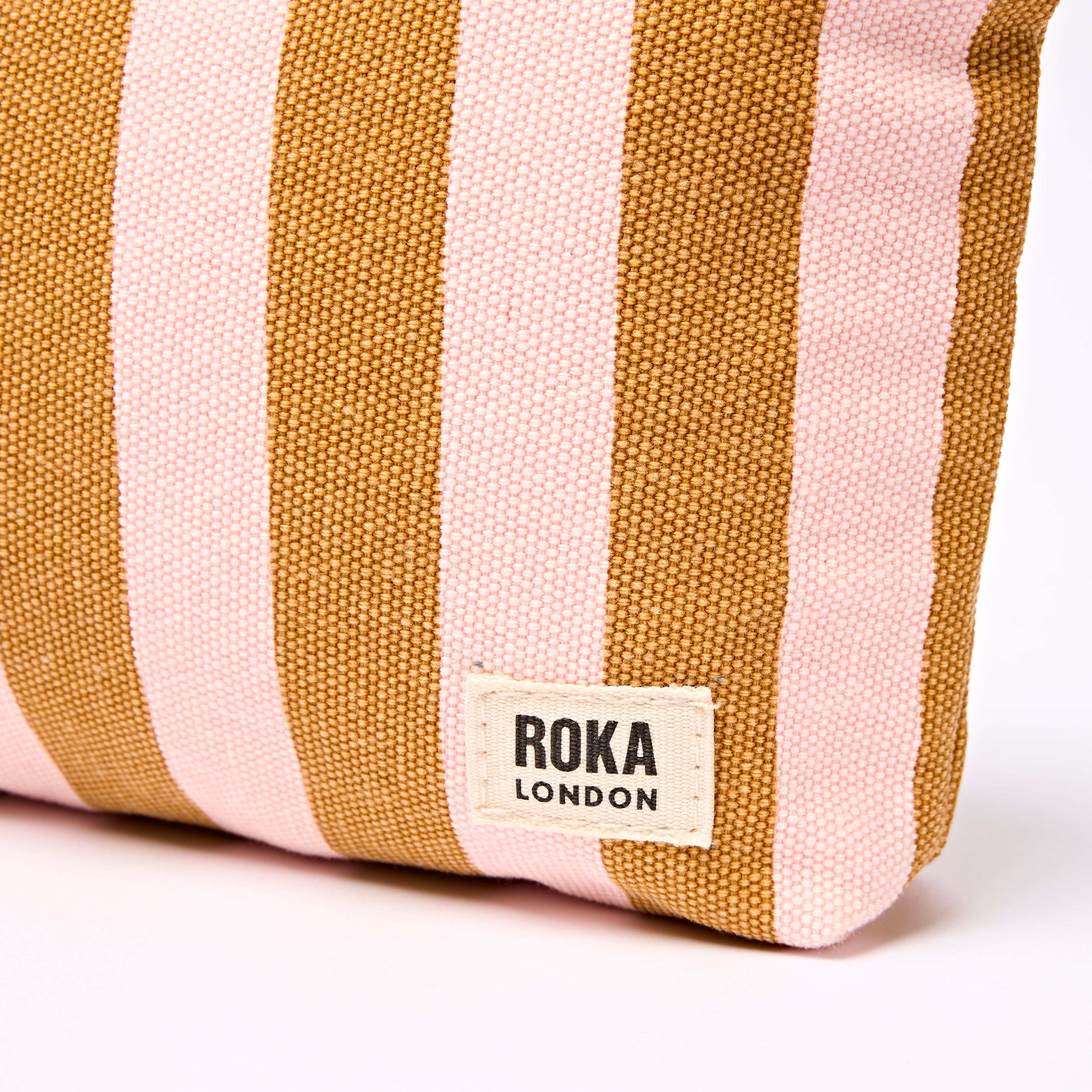 Roka London Maida Vale pouch rose gold stripe medium 2,2 liter