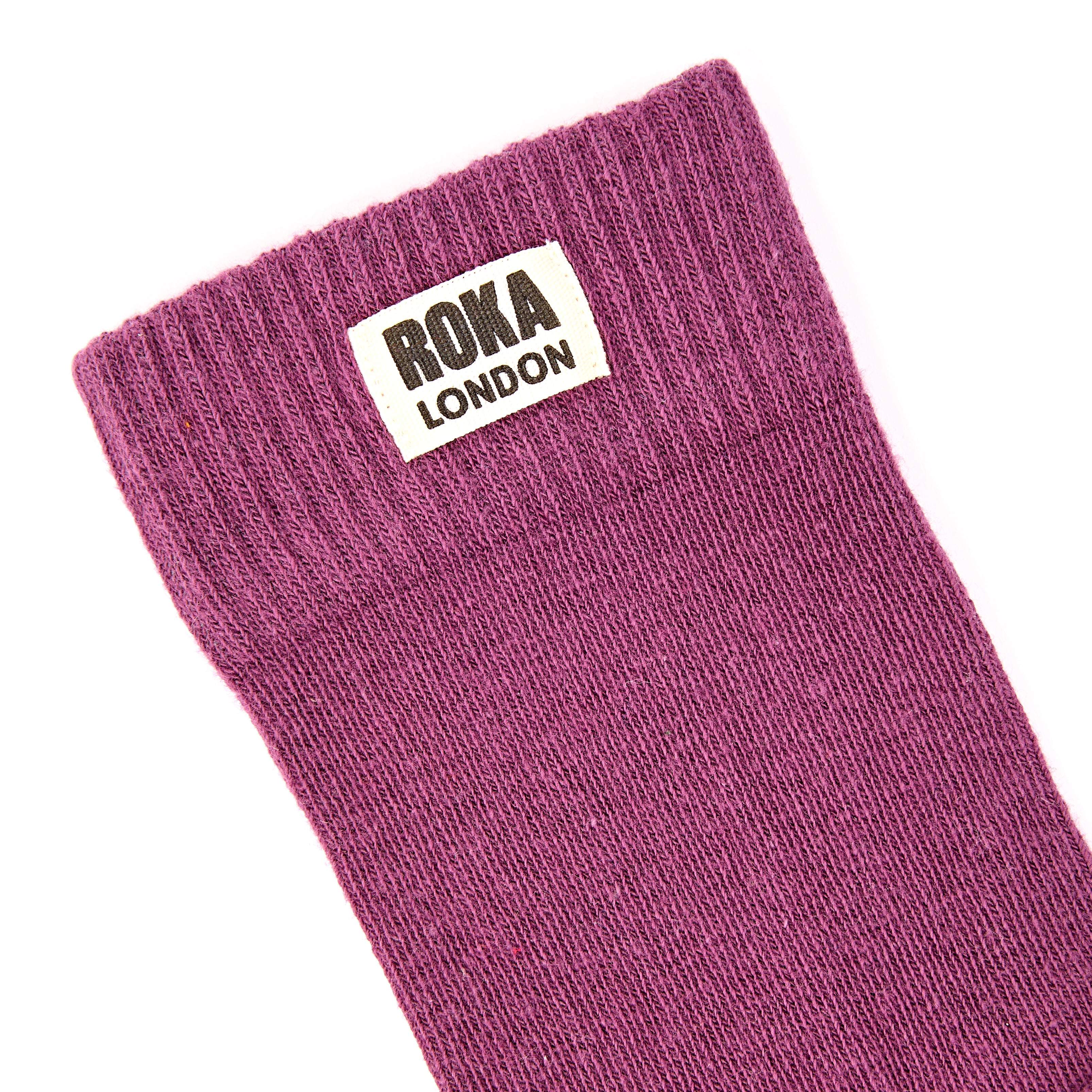 Roka London Wimbledon crew sokker berry 36–42 økologisk bomull