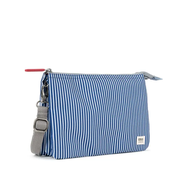 Roka London Carnaby XL skulderveske Blue Hickory Extra Large 0,5 liter