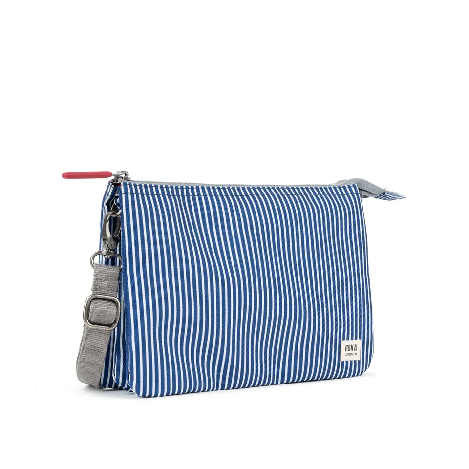 Roka London Carnaby XL skulderveske Blue Hickory Extra Large 0,5 liter