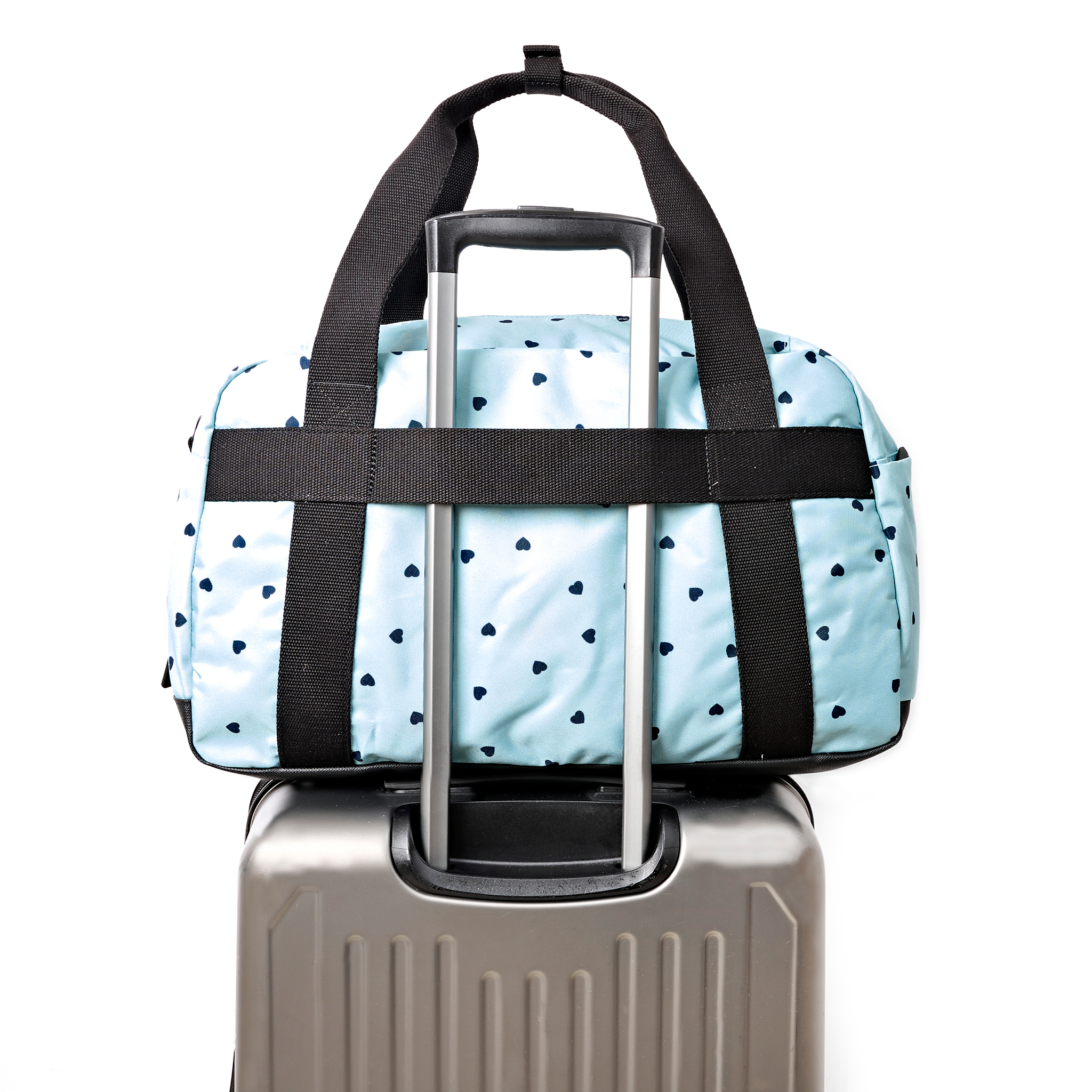 Roka London Gatwick duffelbag Heart Print 17" laptop.