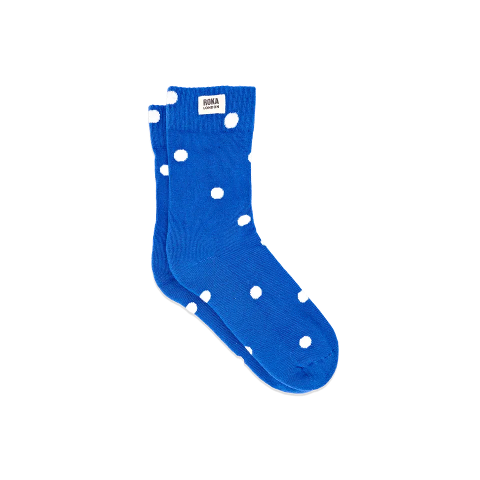 Roka London Wimbledon sokker malibu blue dot 36-42