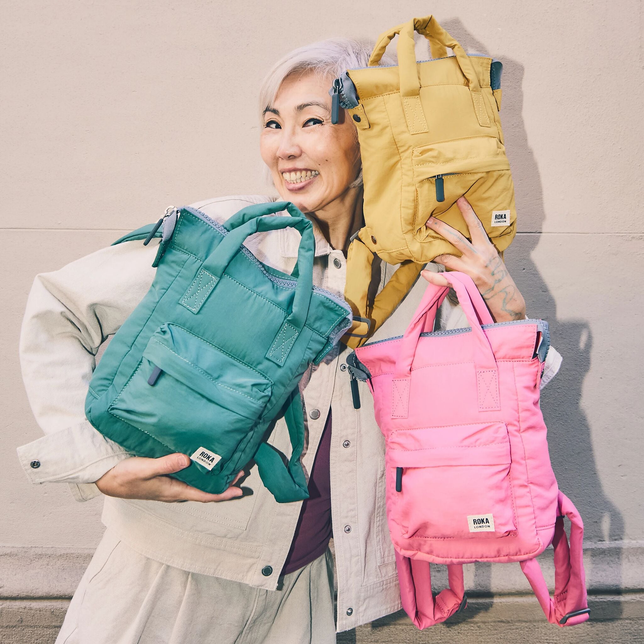 Roka London Bantry XS ryggsekk 5,8 liter pink lemonade