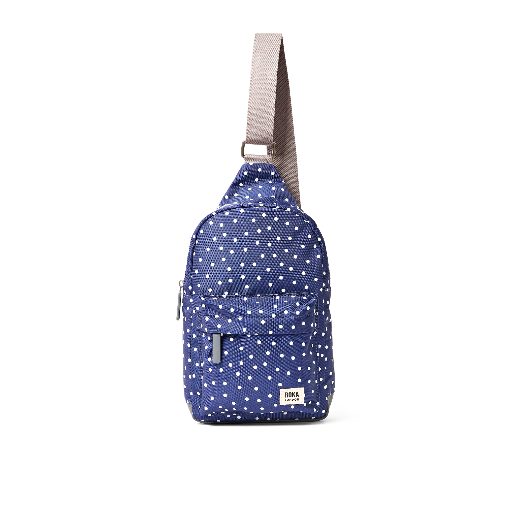 Roka London Willesden skulderveske large navy polka dot 5 liter