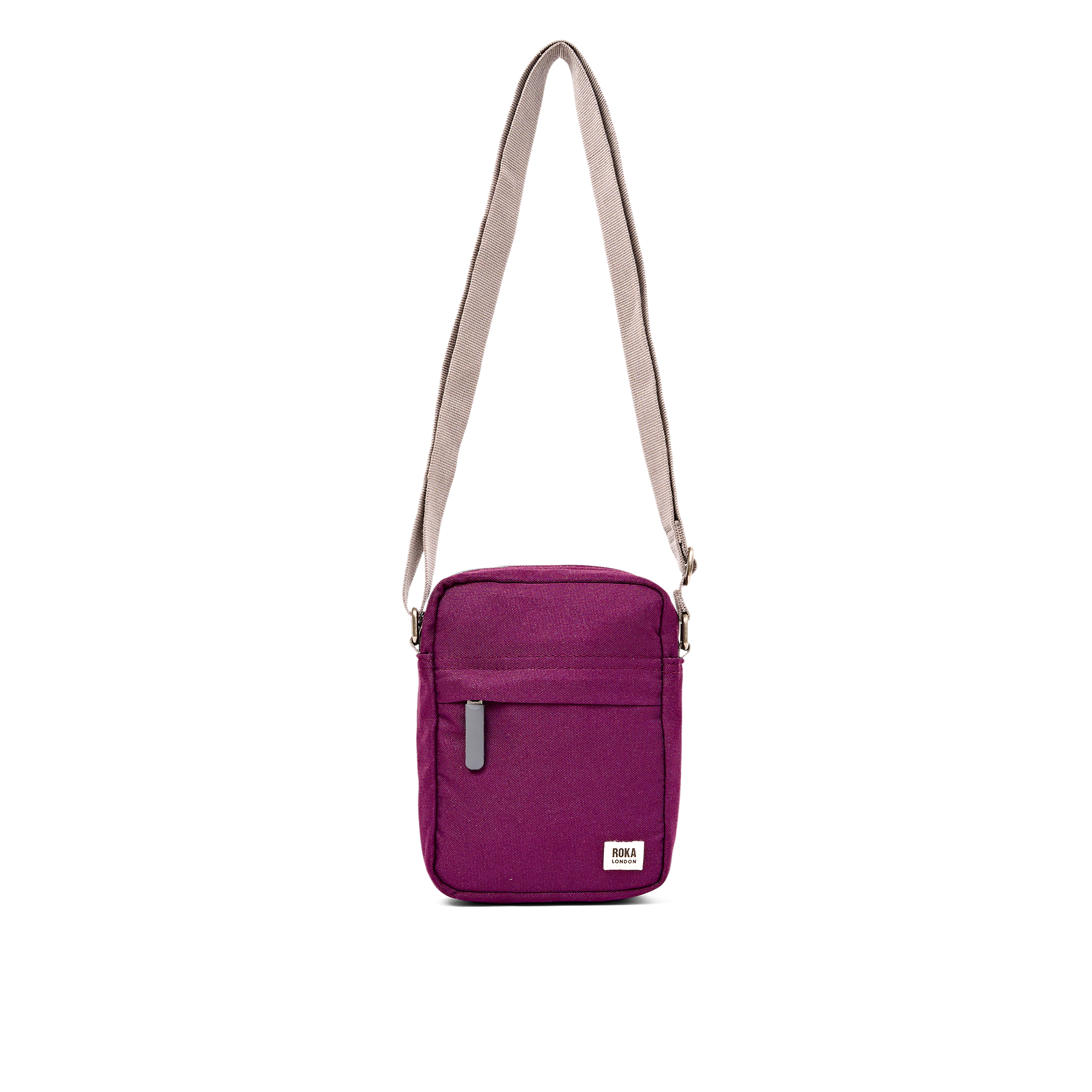 Roka London Bond Pocket crossbodyveske cherry small værbestandig