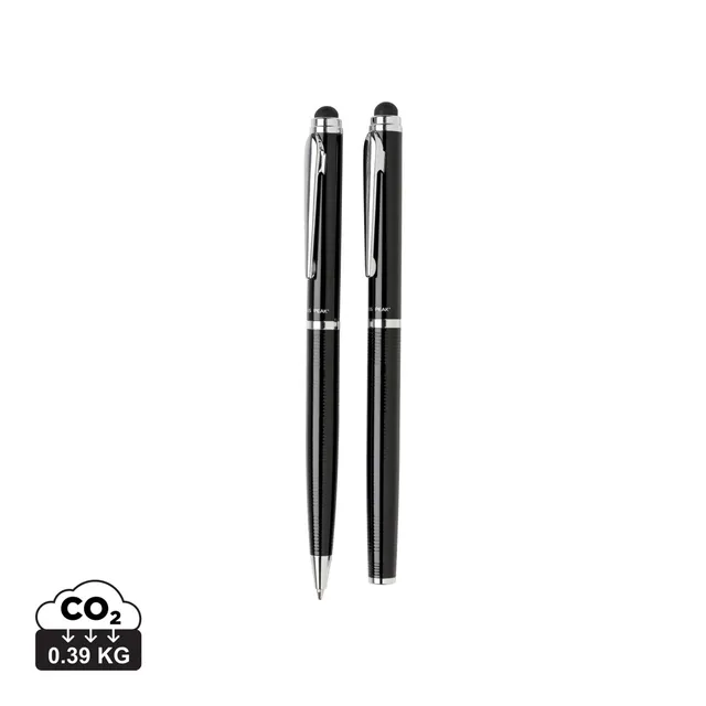 Swiss Peak Deluxe pennsett svart med stylus