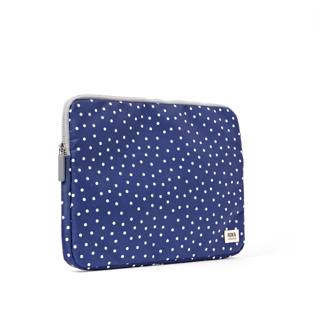 Roka London Brick Lane pceske navy polka dot 14"