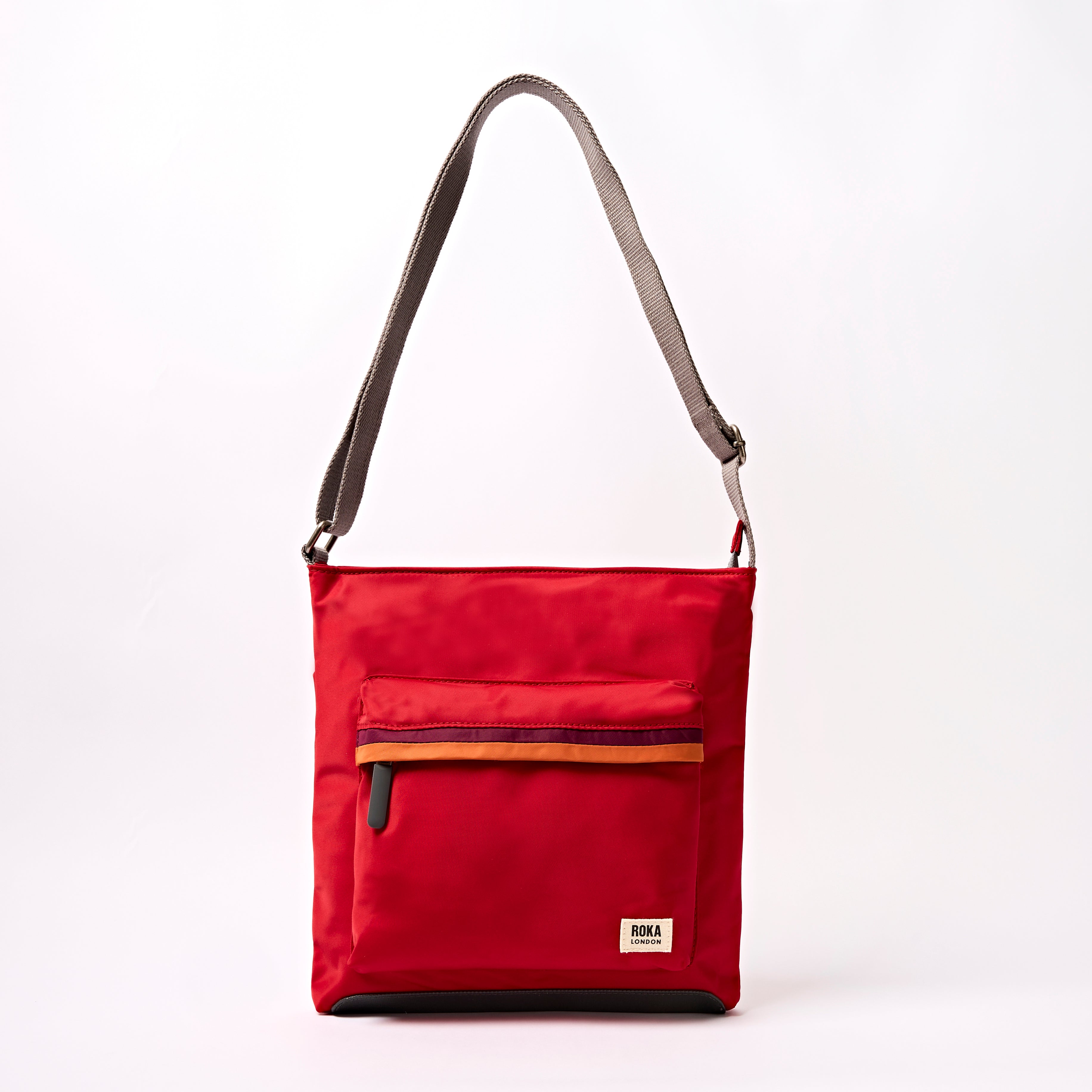 Roka London Kennington crossbody medium cranberry stripe slank