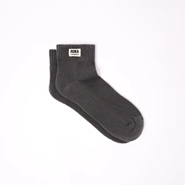 Roka London Wembley ankelsokker faded black 40-48 bomull