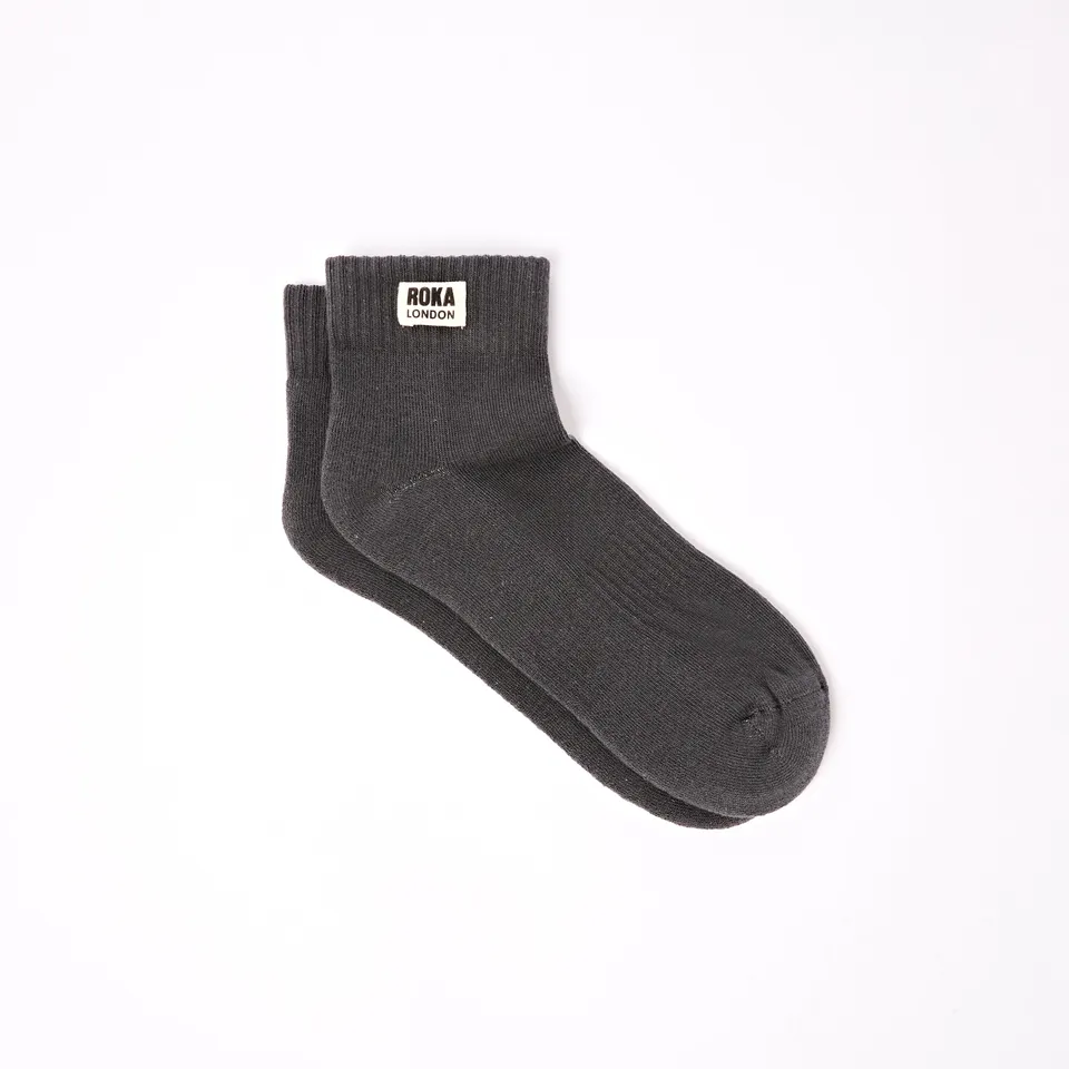 Roka London Wembley ankelsokker faded black 40-48 bomull