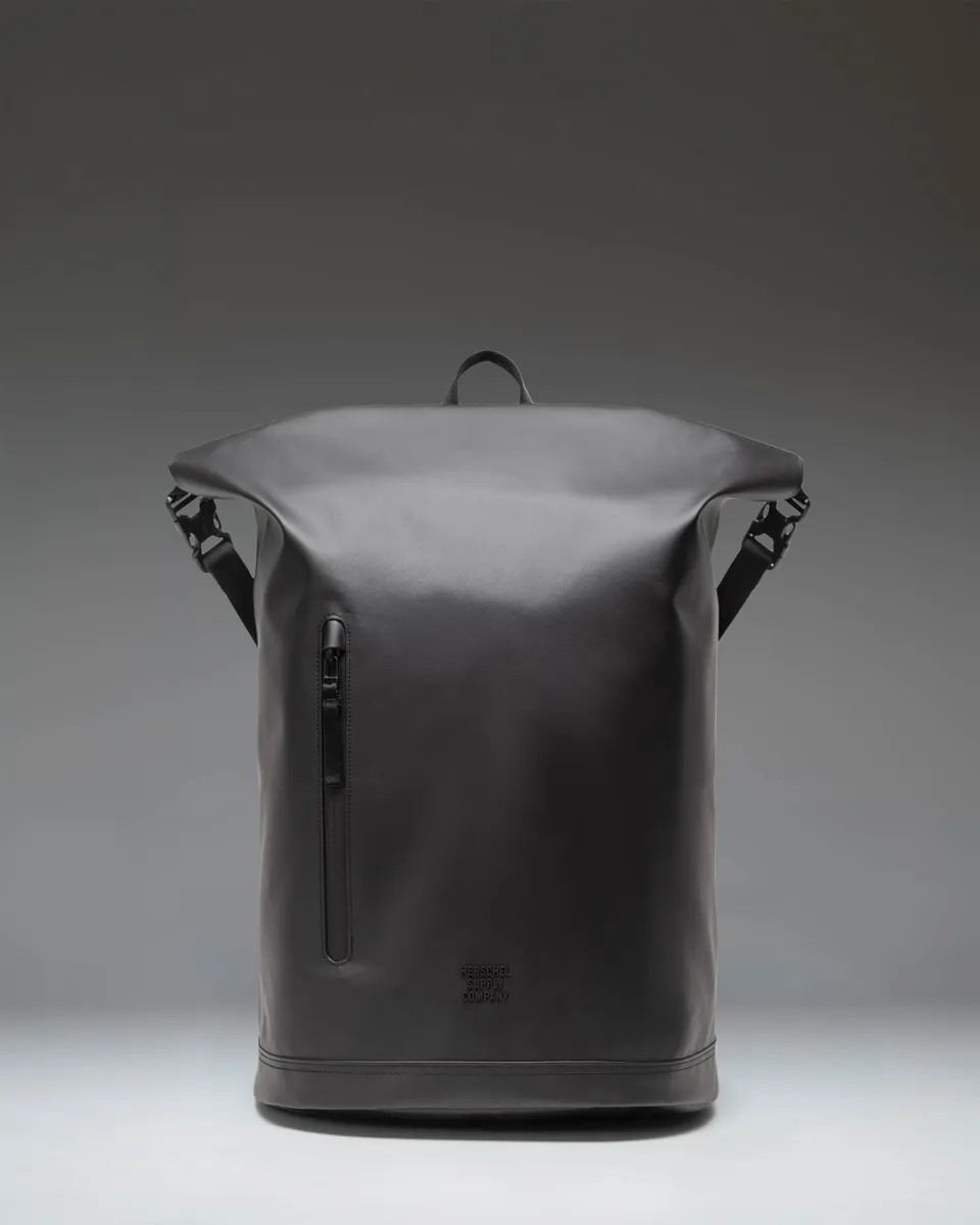 Herschel Roll Top ryggsekk Black væravvisende