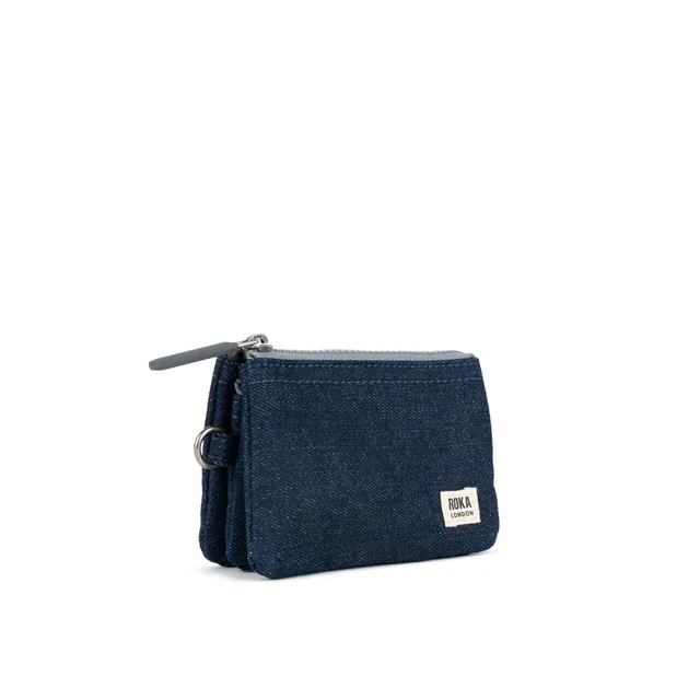 Roka London Carnaby Dark Denim lommebok Small kompakt