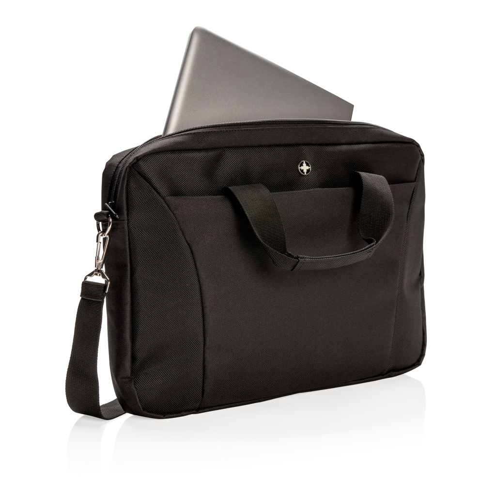 Swiss Peak laptopveske 15,4" svart tynn PVC-fri