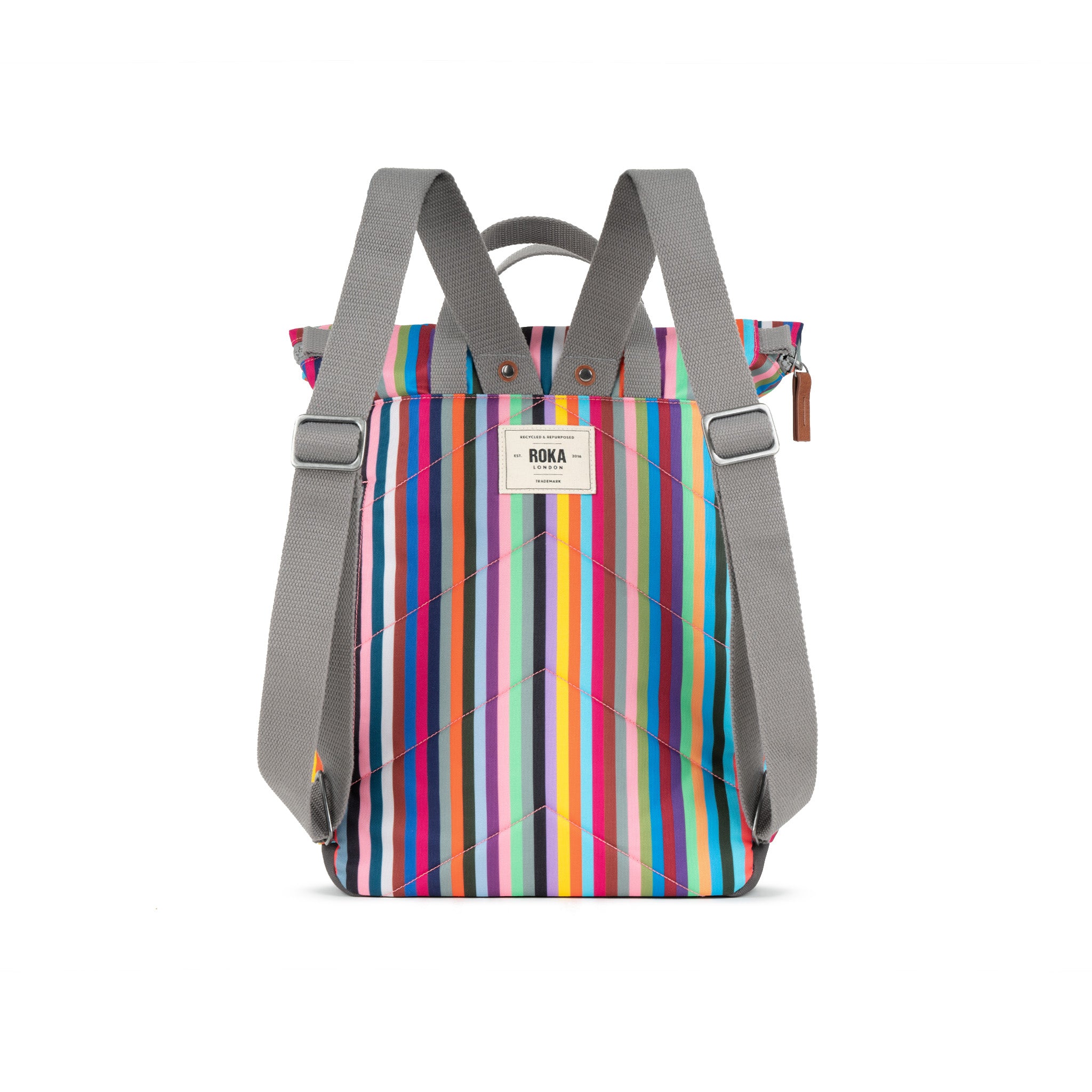 Roka London Canfield Roll Top ryggsekk multi stripe 16,4 liter
