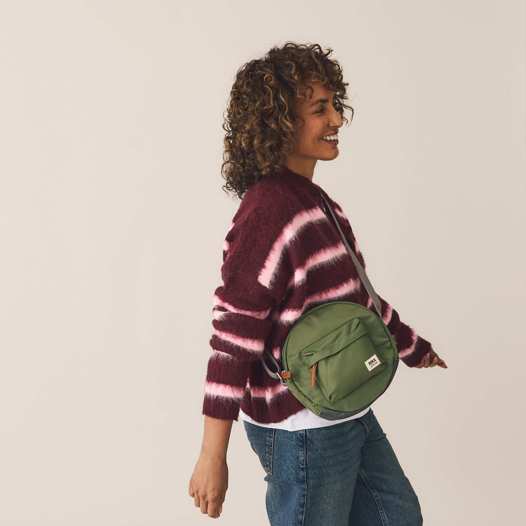 Roka London Paddington Airforce crossbody small rund