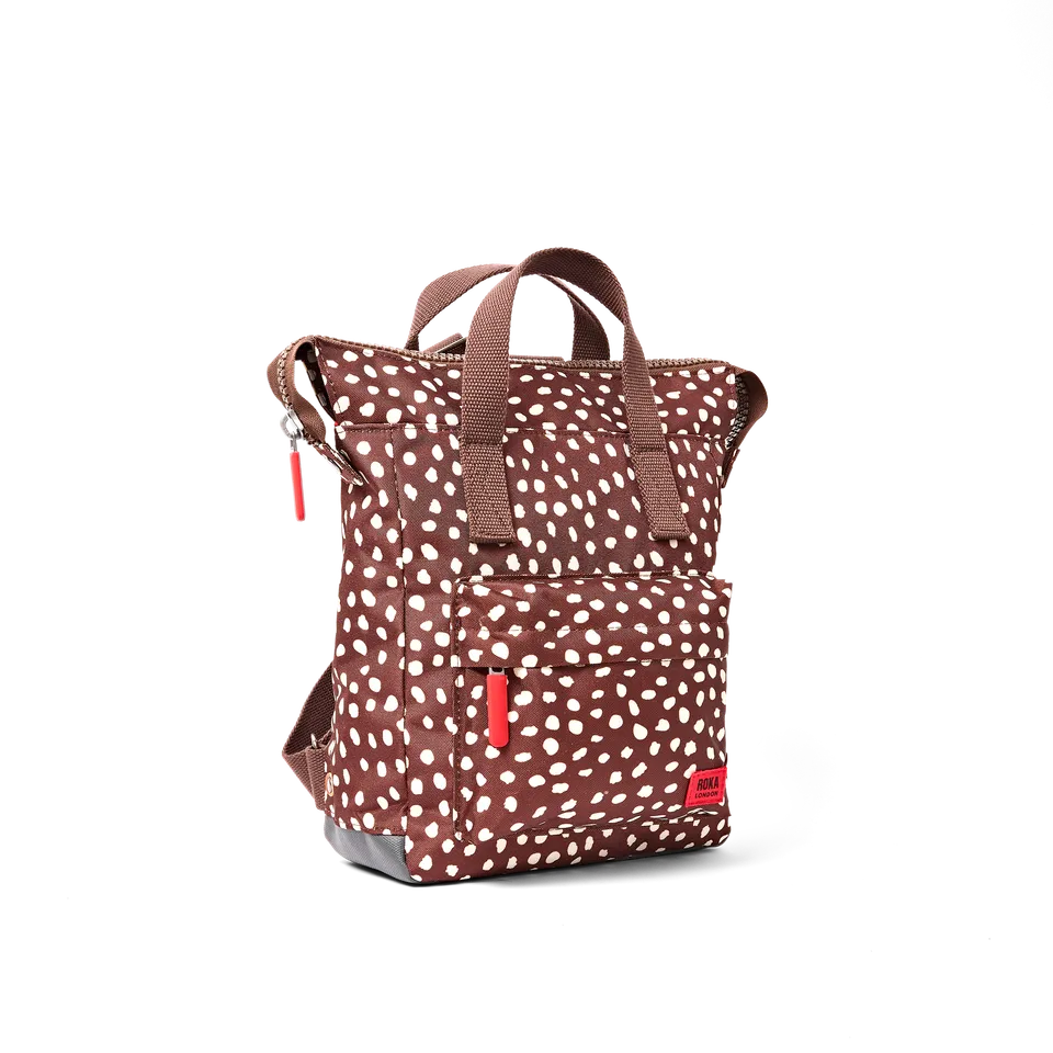 Roka London Bantry Brown Dot ryggsekk small 7 liter
