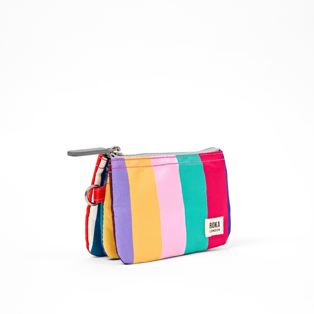 Roka London Carnaby Wallet lommebok Small Wide Multi Stripe værbestandig