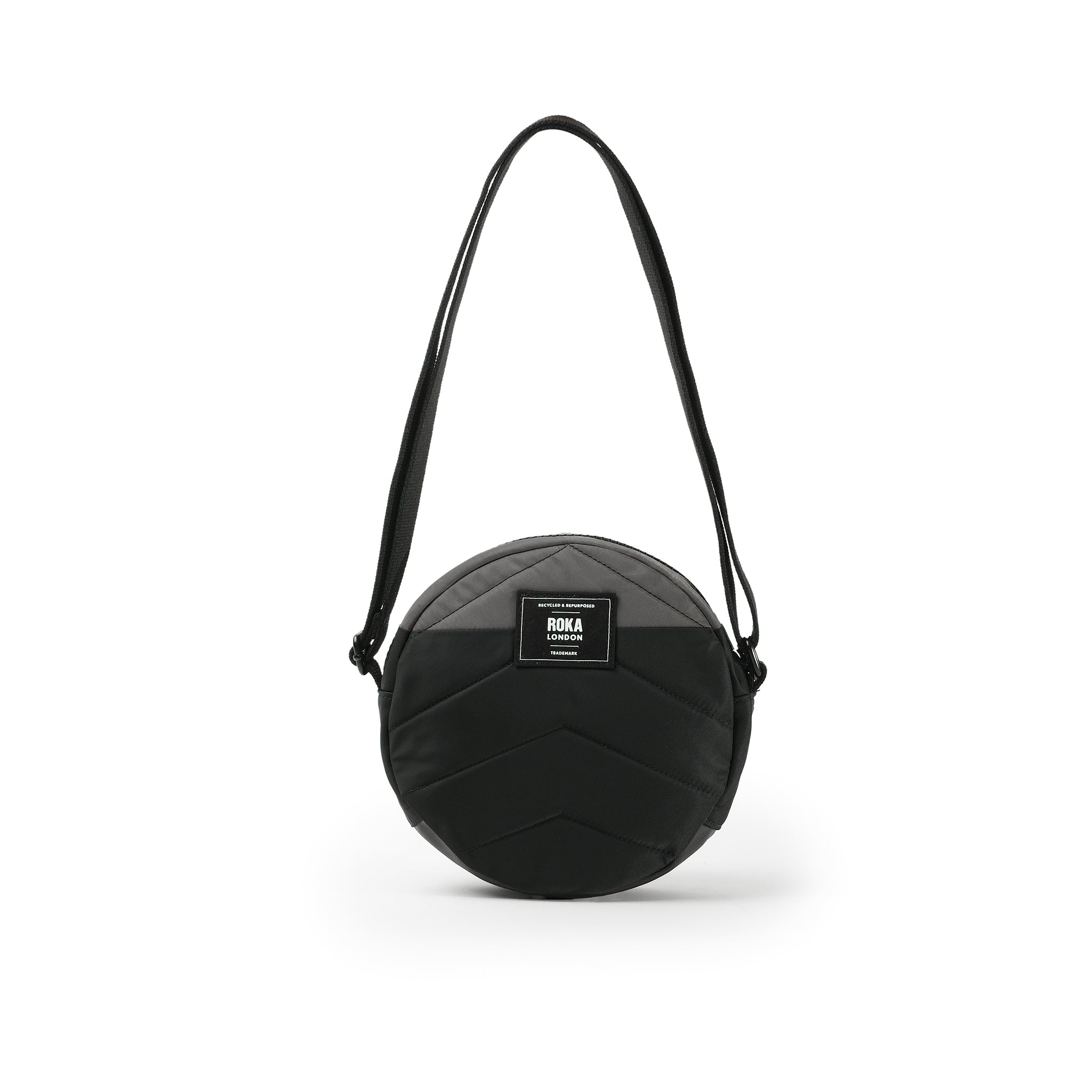 Roka London Paddington crossbody small svart/grå 4,1 liter