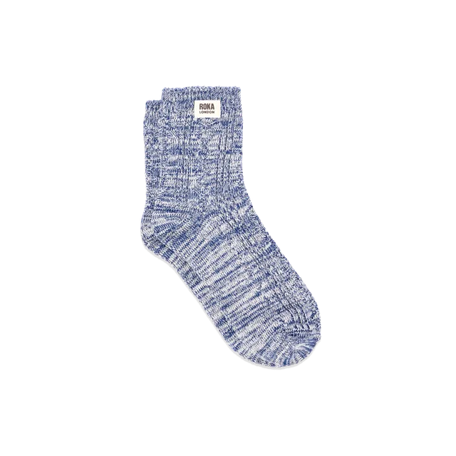 Roka London Wallace crewsokker Coastal Blue EU 36-42 bomull