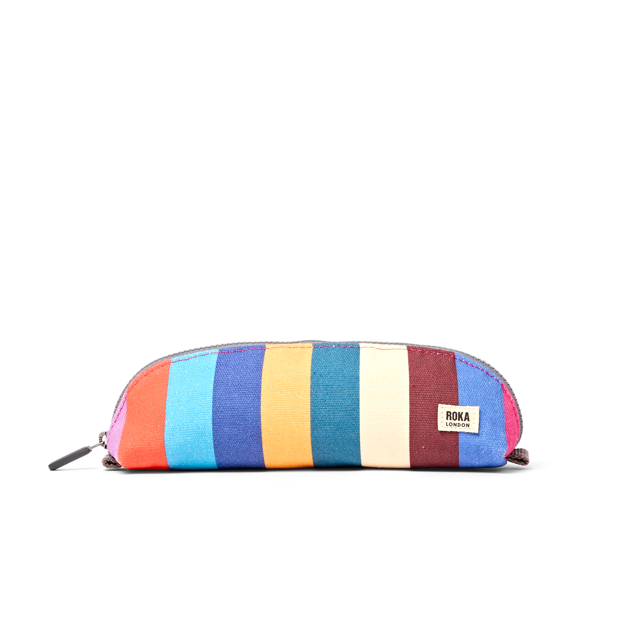 Roka London Tate mappe liten stripet bomull